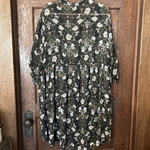 TORRID Outlander Lexie Hi-Lo Babydoll Tunic Sz 2X Sheer Dark Romantic Whimsy - Picture 4 of 9